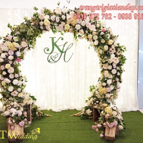 CỔNG HOA BACKDROP CƯỚI HÌNH TRÒN