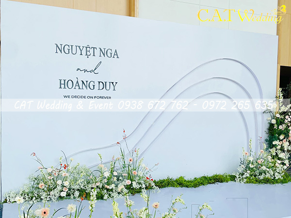 backdrop cưới đơn giản