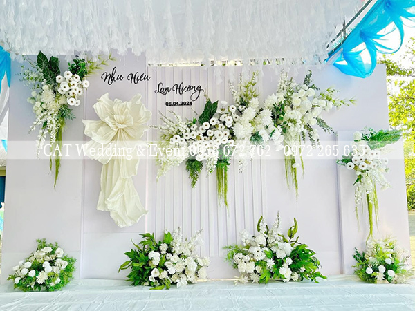 Trang trí backdrop đám cưới tại quận 12 đẹp rẻ