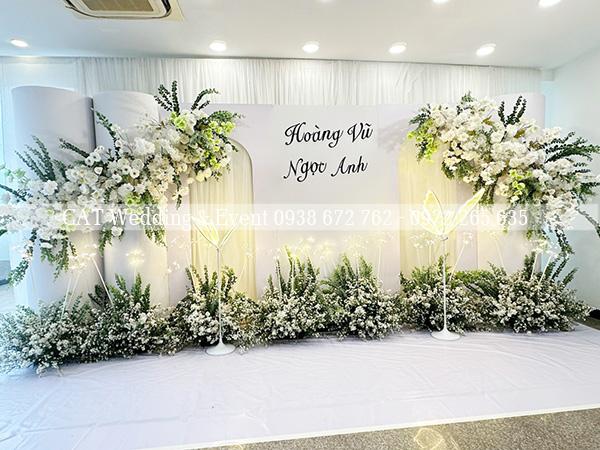 Trang trí backdrop đám cưới tại quận 12 giá rẻ