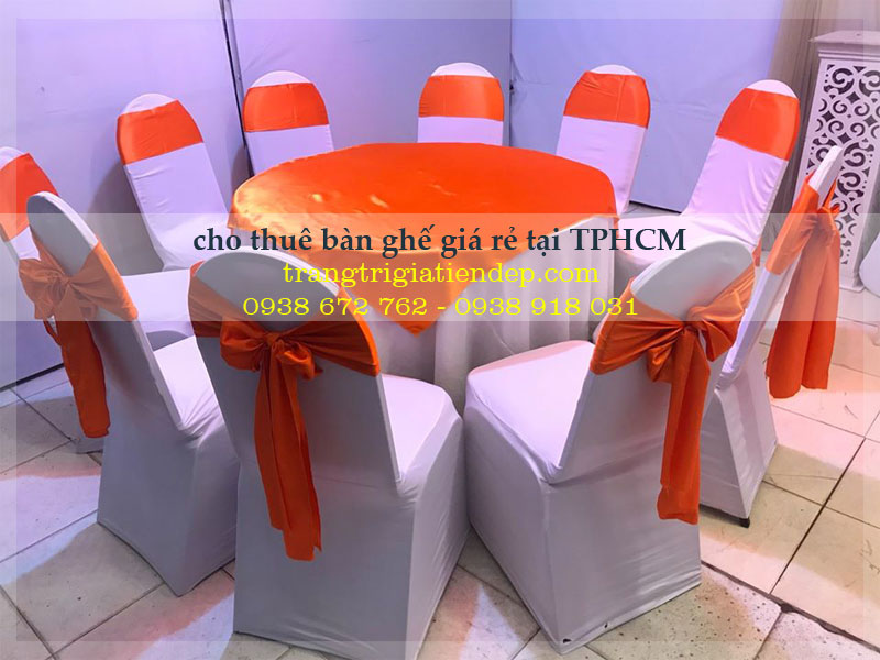 Cho thuê bàn ghế đám cưới quận Bình Thạnh