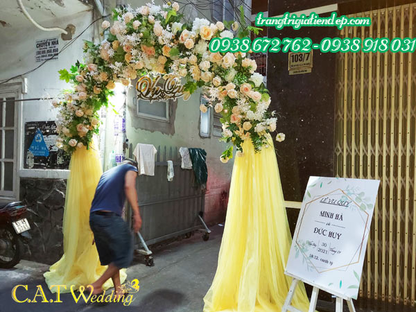 Cổng hoa cưới hình vòm