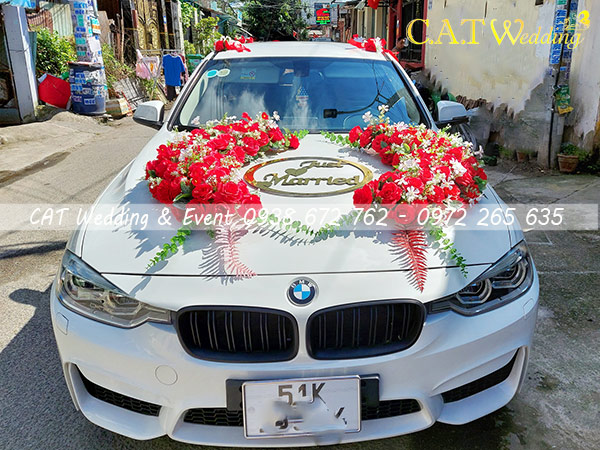 Bán hoa giả gắn xe cưới đẹp tại TPHCM
