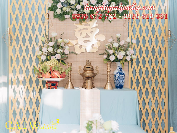 trang trí đám cưới bằng hoa sen